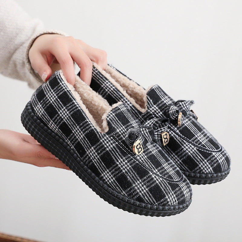 Damen Hausschuh-Slipper mit kuscheligem Kunstfell-Innenfutter EB