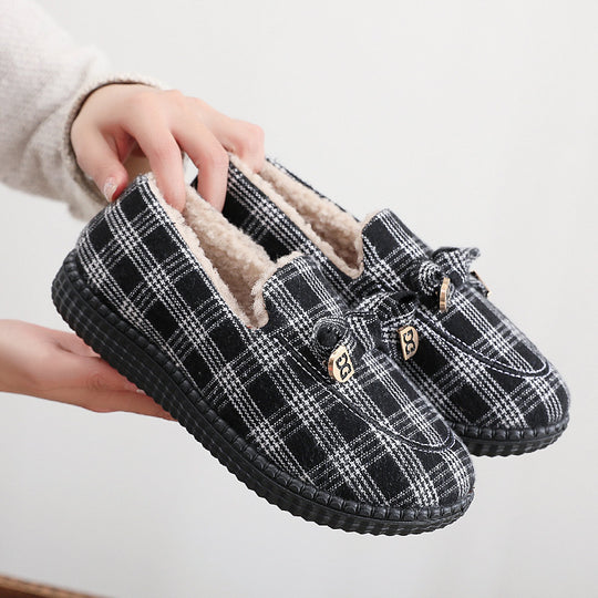 Damen Hausschuh-Slipper mit kuscheligem Kunstfell-Innenfutter EB
