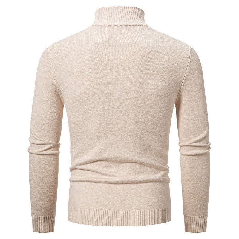 Herren modischer Rollkragenpullover mit Reißverschluss EB