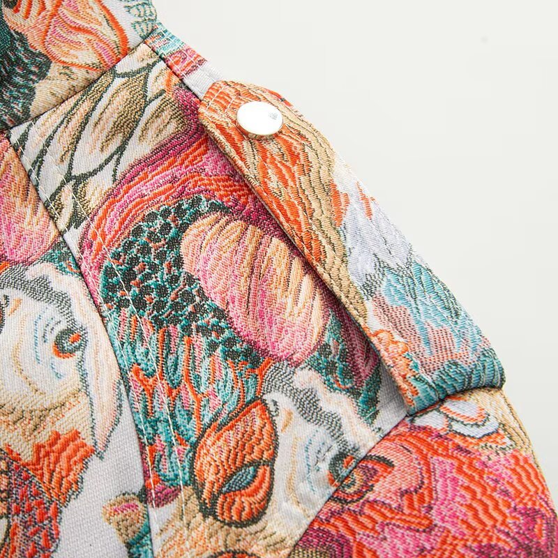 Damen einzigartige Steppjacke mit intensivem Tiermotiv EB
