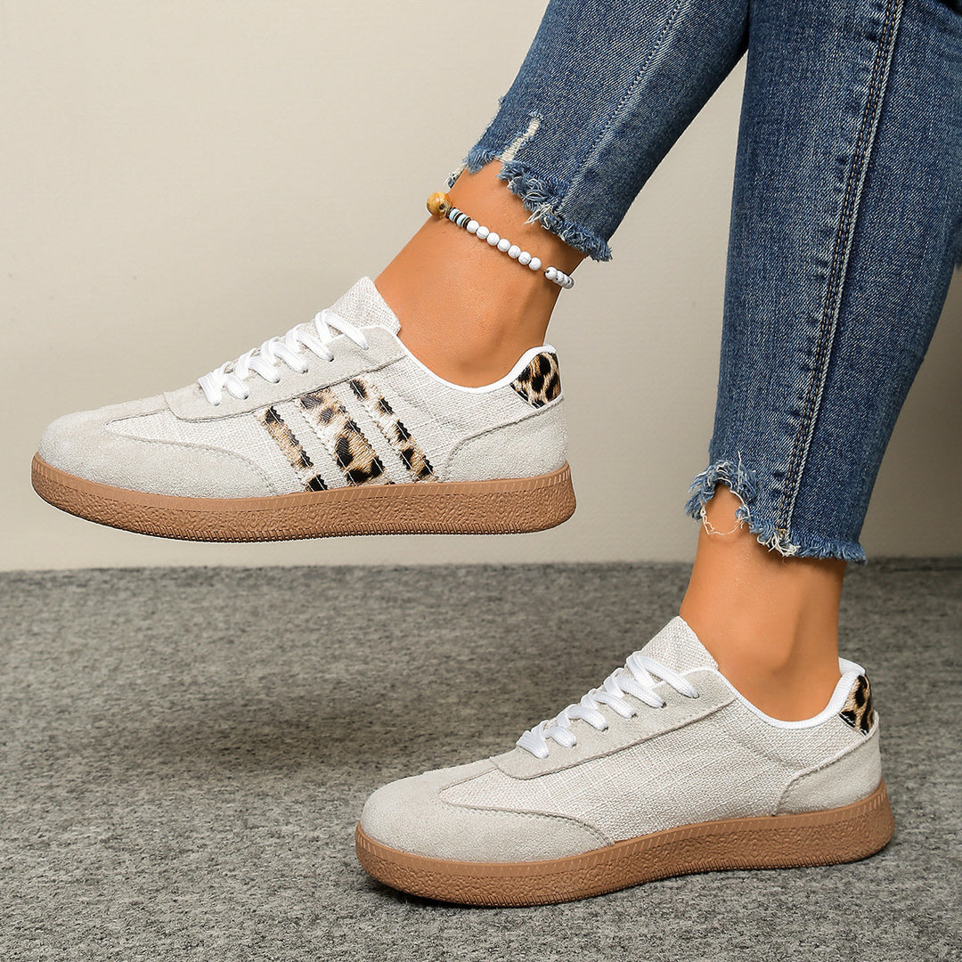 Damen Sneakers mit stylischem Leo-Design und bequemer Dämpfung EB