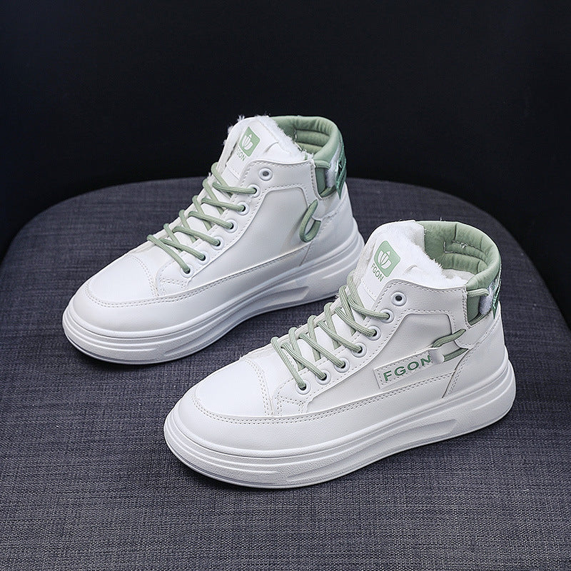 Damen Hohe Sneakers mit kuscheligem Innenfutter und sportivem Design EB