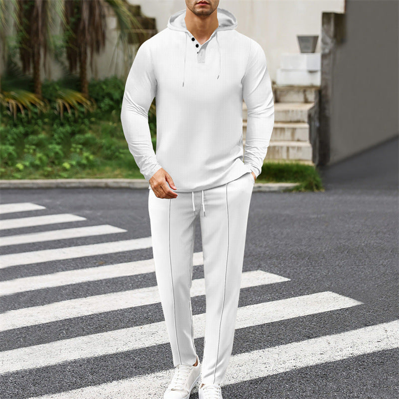 Herren modisches Hoodie-Set mit sportlichem Schnitt und praktischen Funktionen EB
