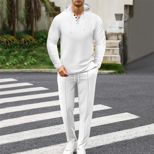 Herren modisches Hoodie-Set mit sportlichem Schnitt und praktischen Funktionen EB