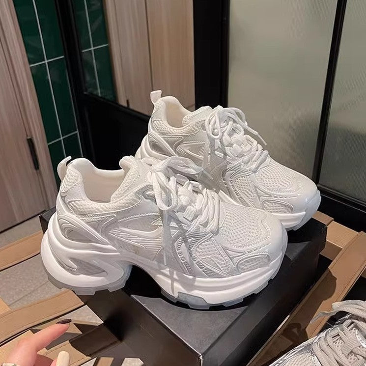 Damen Sportliche Chunky Sneakers mit atmungsaktivem Mesh-Obermaterial und innovativer Dämpfung EB