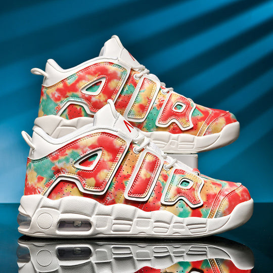 Unisex hochwertige Streetball-Sneaker mit perforiertem Obermaterial, verstärkten Overlays und gedämpfter Wellen-Zwischensohle EB