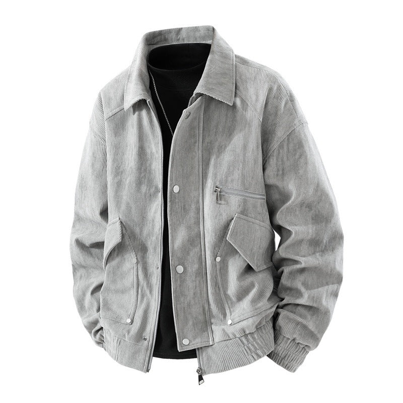 Herren Cord-Blouson mit Reißverschluss, Brustreißverschluss, Klapp- und Reißverschlusstaschen sowie elastischen Bündchen EB