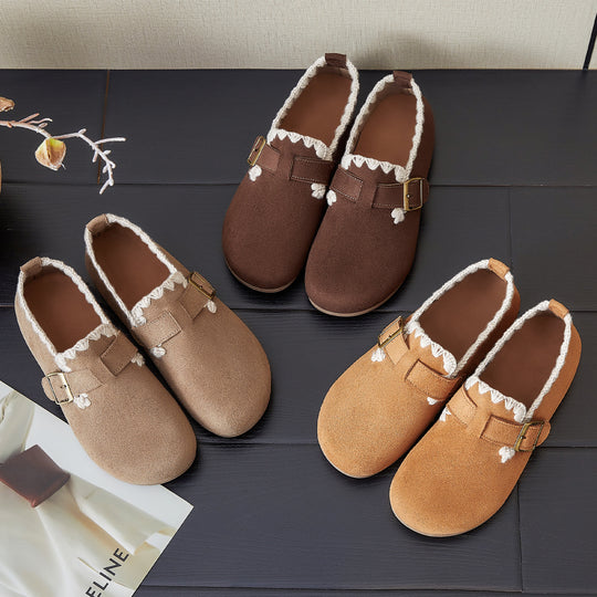 Damen Komfortable Clogs mit dekorativem Riemen EB