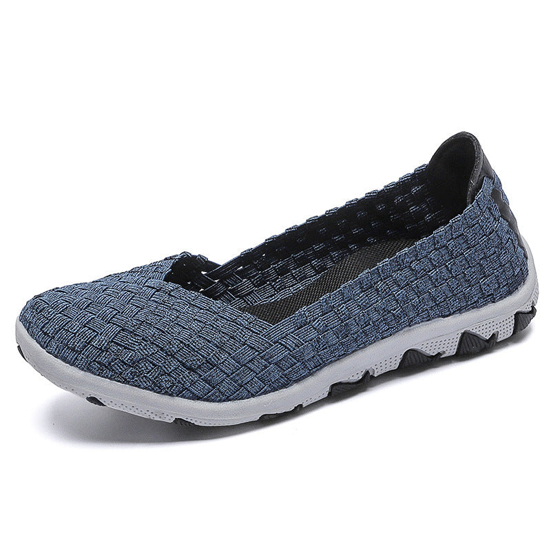 Damen Leichte und atmungsaktive Slip-On Freizeitschuhe mit elastischer Sohle EB
