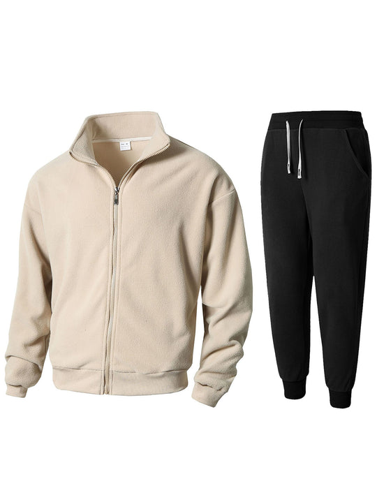 Herren Fleece Relaxanzug mit hohem Kragen EB