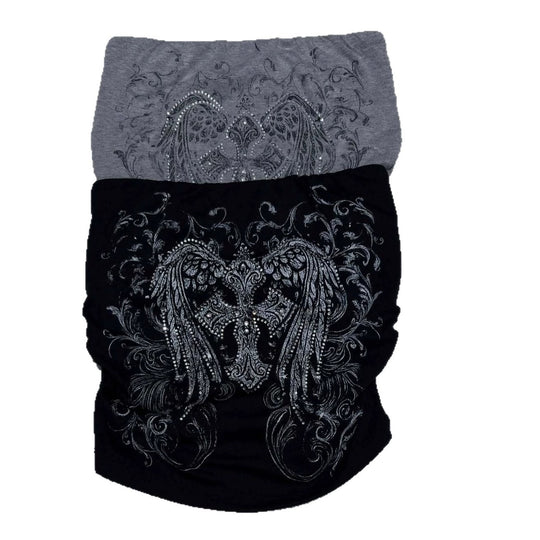 Damen schulterfreies Top mit eleganter Strass-Verzierung EB