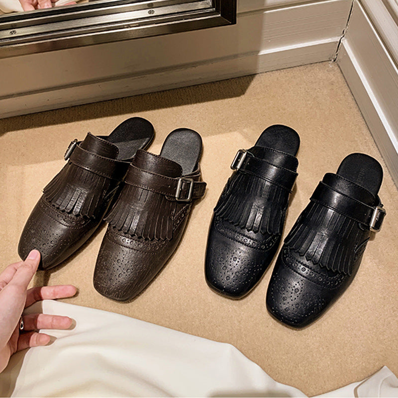 Damen Mokassins mit eleganter Fransenverzierung und modernem Design EB