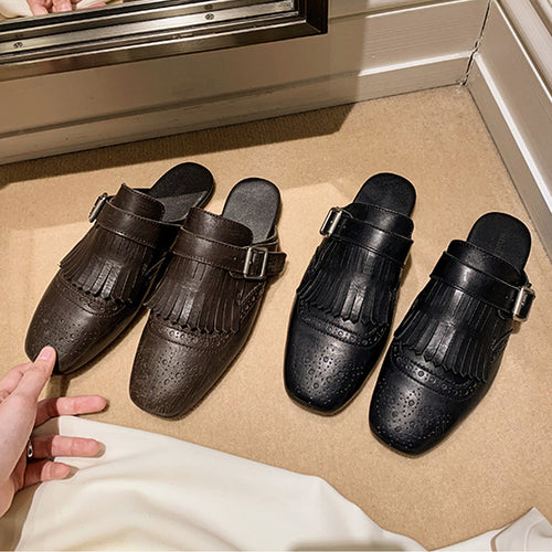 Damen Mokassins mit eleganter Fransenverzierung und modernem Design EB