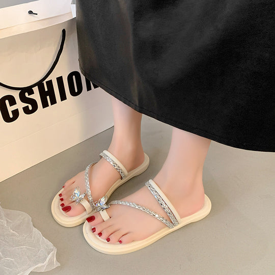 Damen Elegante Sandalen mit funkelndem Riemendesign und hochwertigen Details EB
