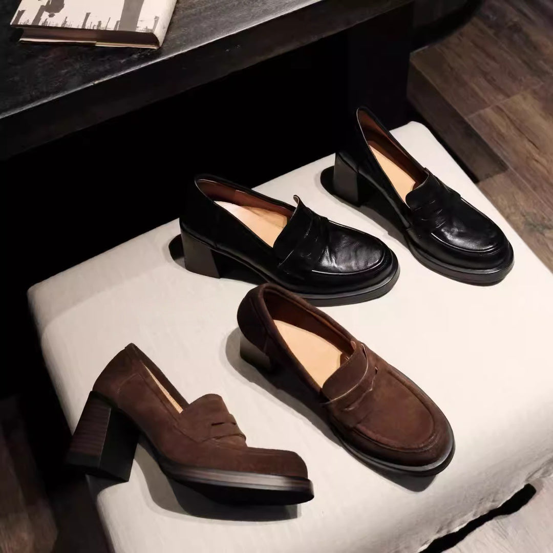 Damen Mokassins mit eleganter Lederverarbeitung und rutschfester Sohle EB
