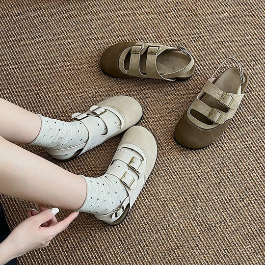 Damen Komfortable Sandalen mit verstellbaren Riemen und ergonomischer Sohle EB