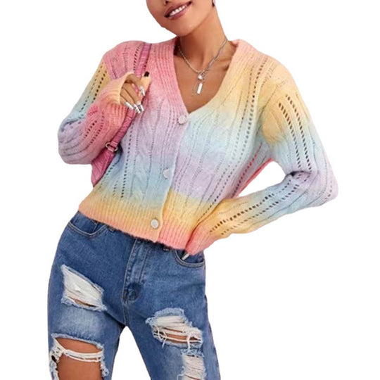 Damen kuschelige Strickjacke mit voluminösen Ärmeln und einzigartigem Zopfmuster EB
