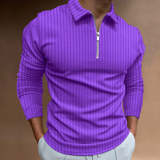 Herren modischer Poloshirt mit Reißverschluss EB