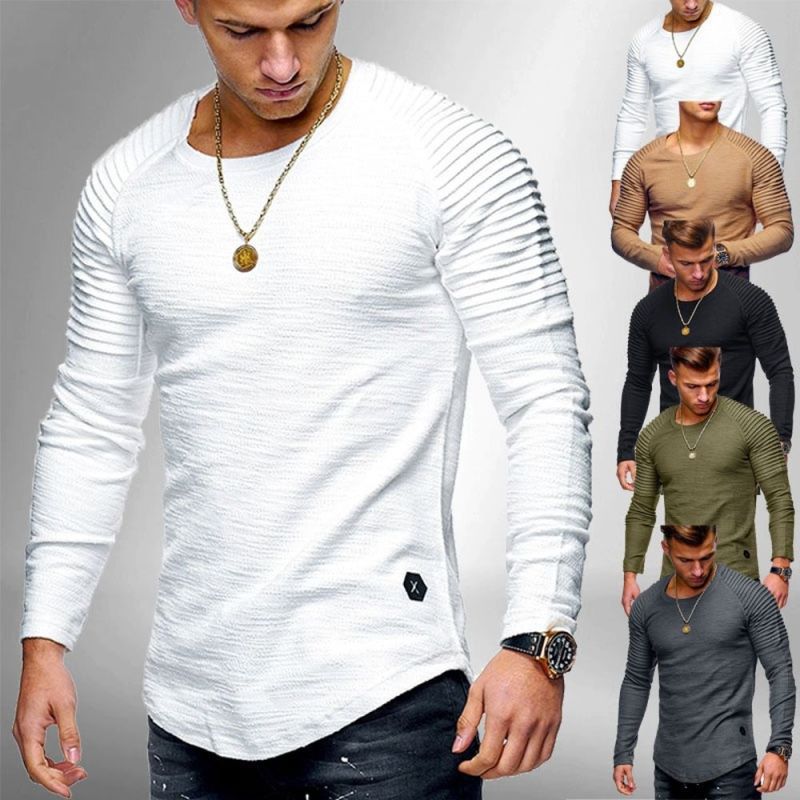 Herren Langarmshirt mit strukturiertem Design EB