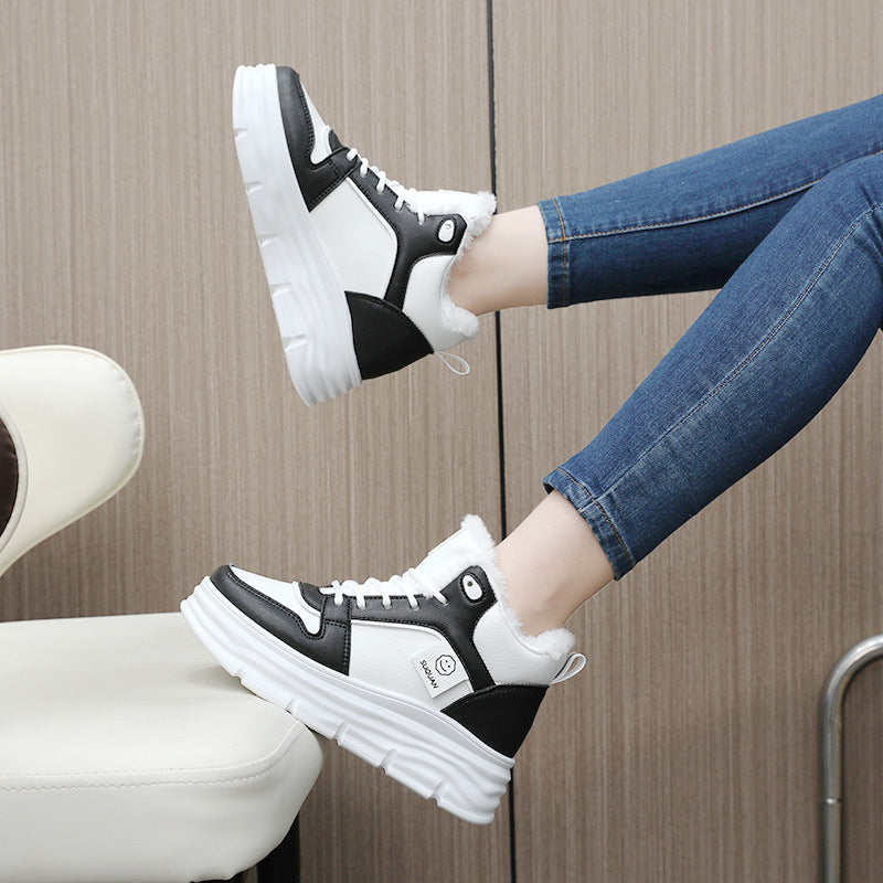 Damen Chunky Winter Sneakers mit kuscheligem Innenfutter und rutschfester Sohle EB
