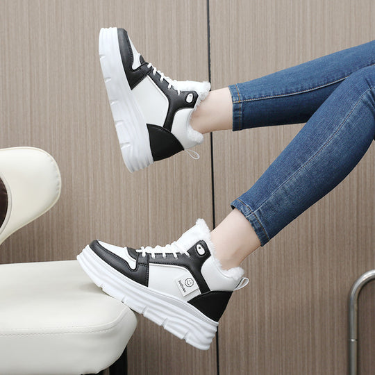 Damen Chunky Winter Sneakers mit kuscheligem Innenfutter und rutschfester Sohle EB