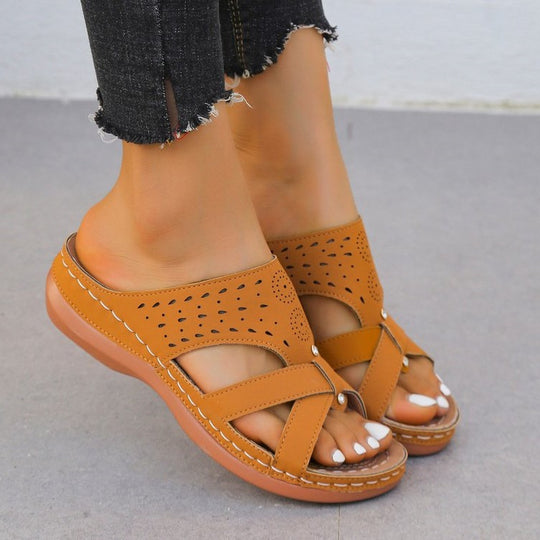 Damen Komfortable Riemchen-Sandalen mit atmungsaktiven Obermaterialien EB