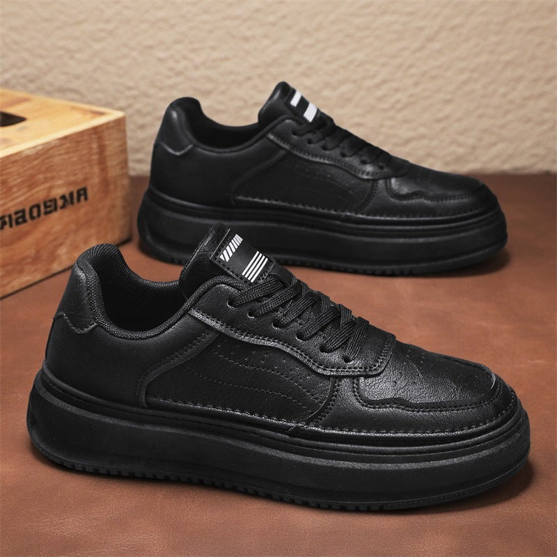 Damen Elegante Leder Sneakers mit gedämpfter Sohle EB
