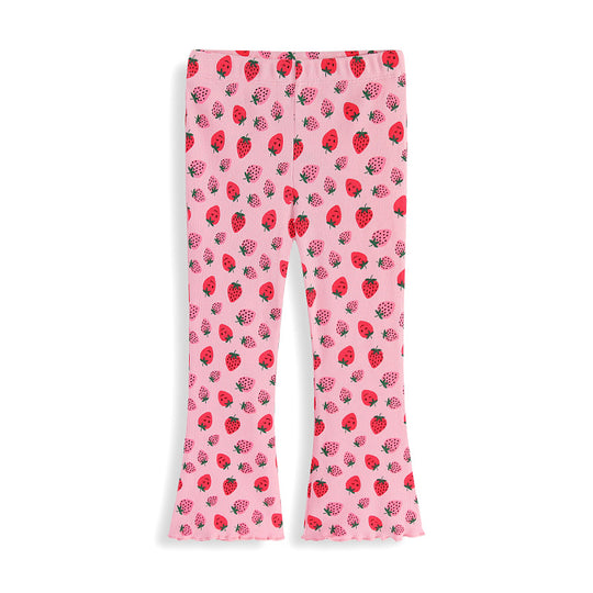 Mädchen Leggings mit fröhlichem Erdbeer-Muster EB