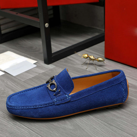 Damen Mokassin mit elegantem Zierdetail und hochwertiger Wildlederoberfläche EB