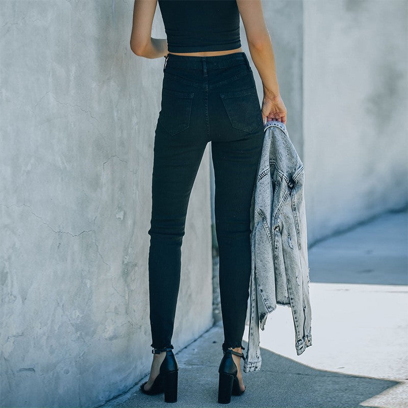 Damen Hochgesetzte Jeanshose im modernen Skinny Fit EB