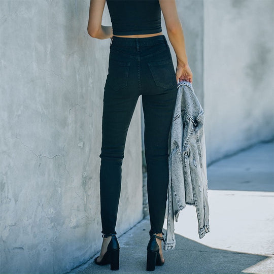 Damen Hochgesetzte Jeanshose im modernen Skinny Fit EB