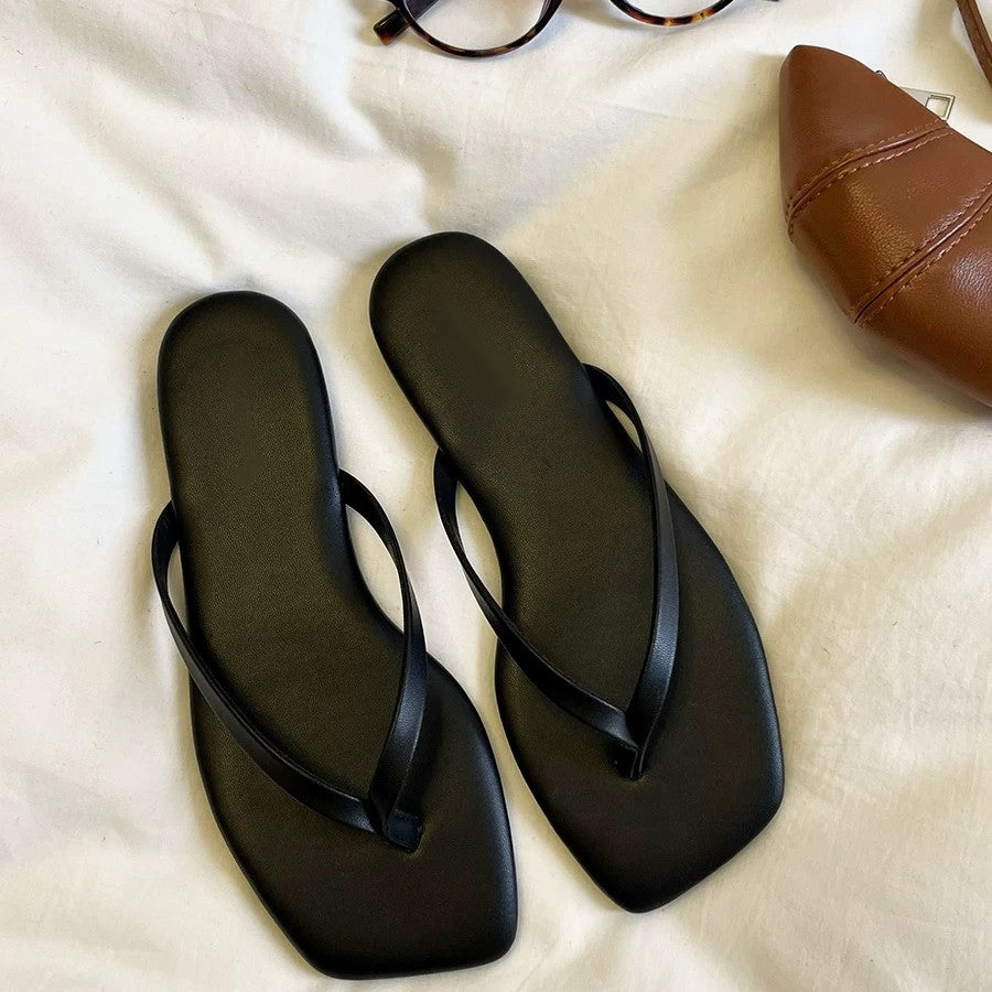 Damen Zehentrenner-Sandalen mit elegantem Riemendesign und ergonomischem Fußbett EB