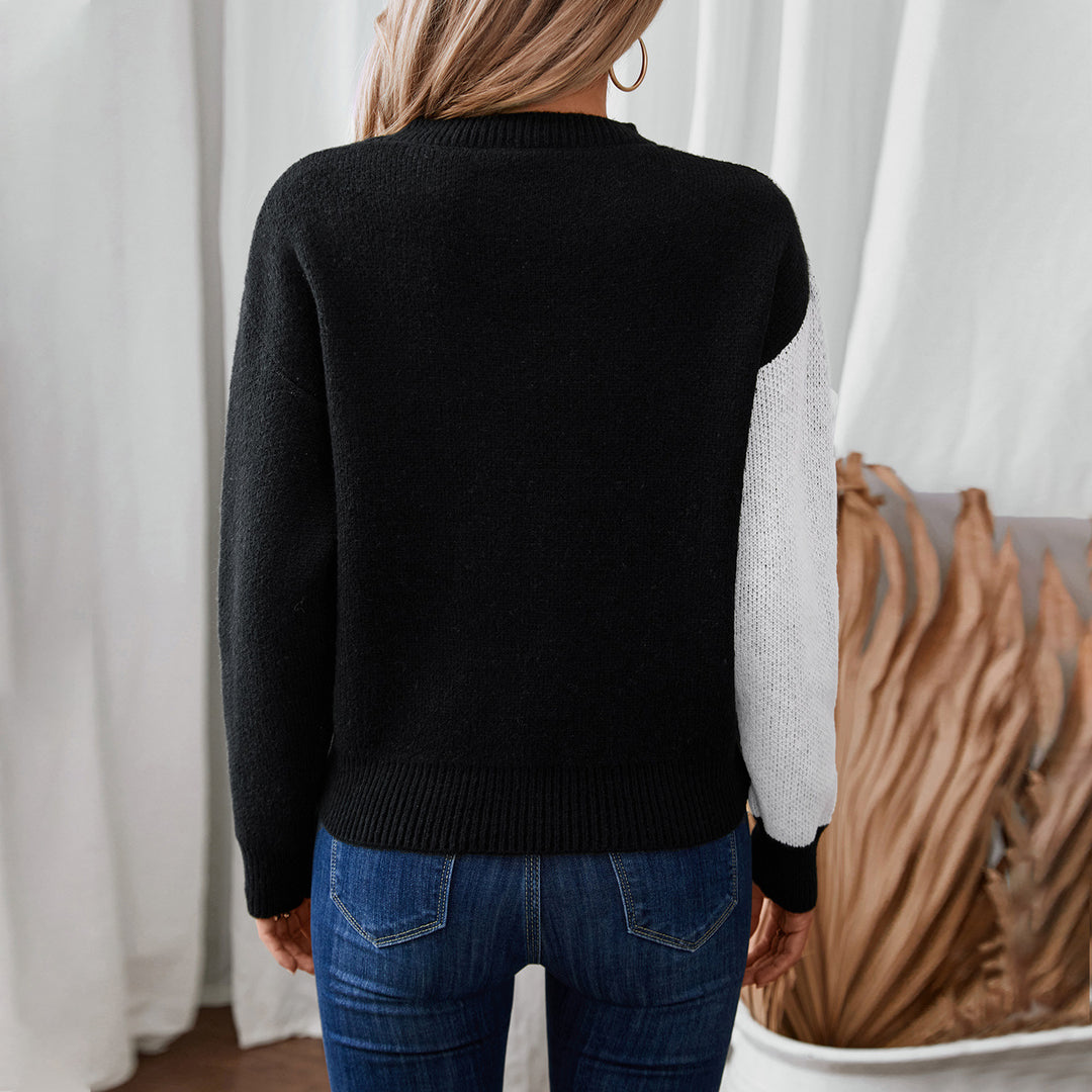 Damen modischer Pullover mit Yin-Yang-Motiv EB