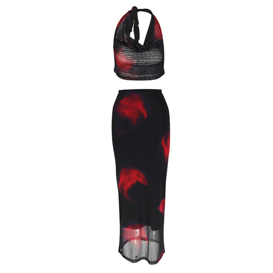 Damen elegantes 2-teiliges Set mit aufregendem Design EB