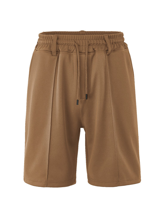 Herren nan knielange Sportshorts mit Netzstruktur, elastischem Tunnelzug und Gürtelschlaufen EB