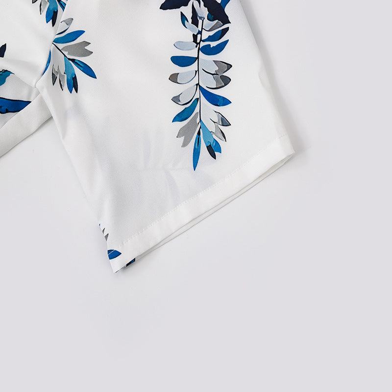 Herren Urlaubsoverall mit floralem Design und lockerer Passform EB