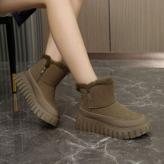 Damen Winterstiefel mit luxuriösem Kunstfell und rutschfester Sohle EB