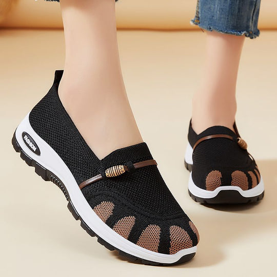 Damen Sportliche Slip-On Schuhe mit flexibler Sohle EB