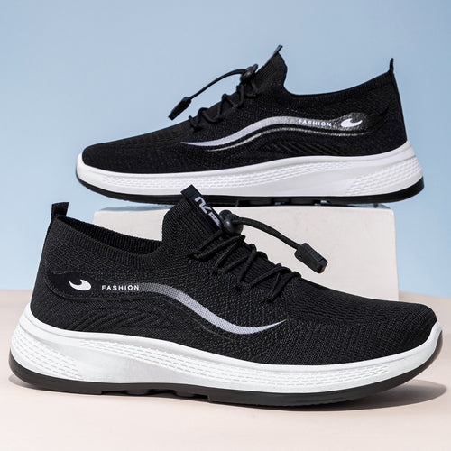 Damen Modische und bequeme Sport-Sneaker mit elastischem Schnellschnürsystem EB
