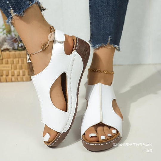 Damen offene Sandalen mit ergonomischer Sohlenkonstruktion und stylischem Schnitt EB