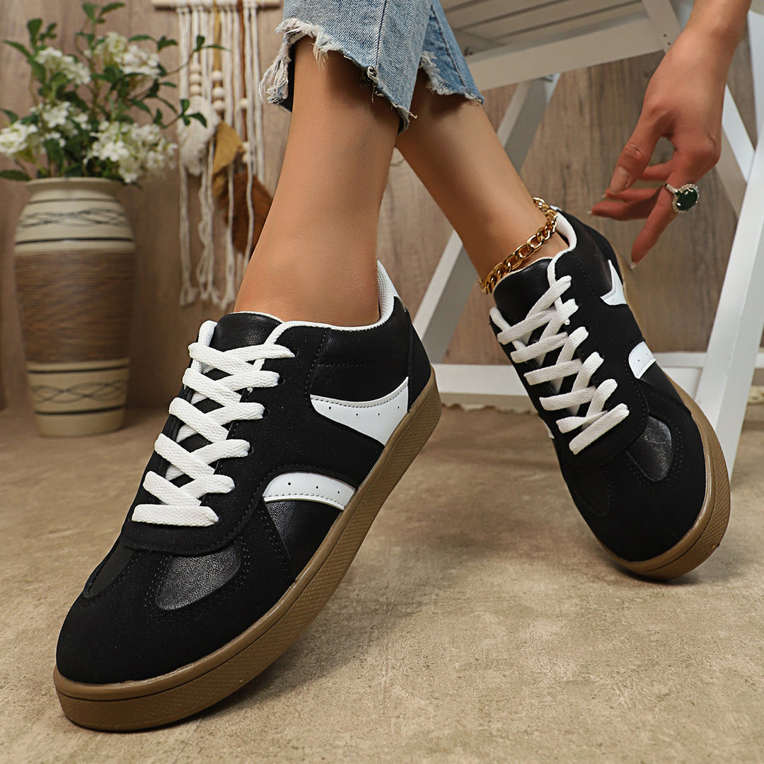 Damen Sportliche Sneakers mit modischem Obermaterial und rutschfester Sohle EB