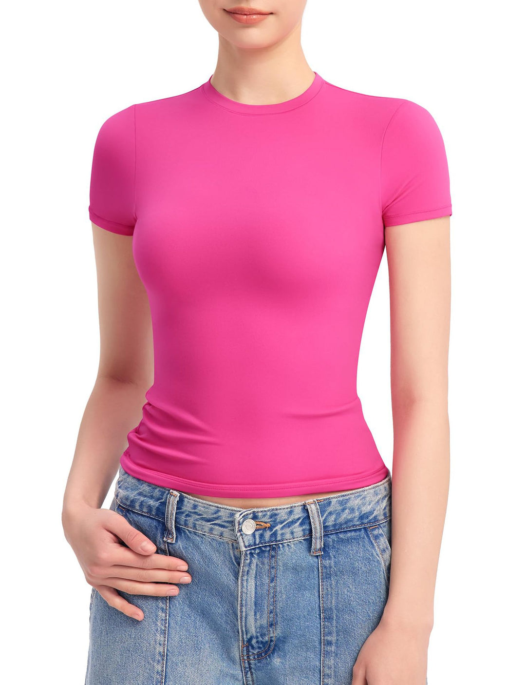 Damen Figurbetontes T-Shirt EB