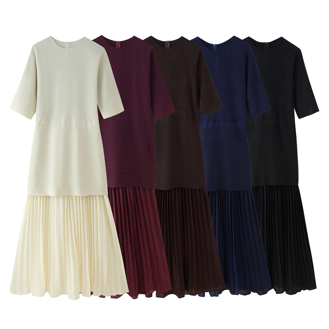 Damen Maxikleid mit hochwertigem Plisseedesign und modernem Schnitt EB