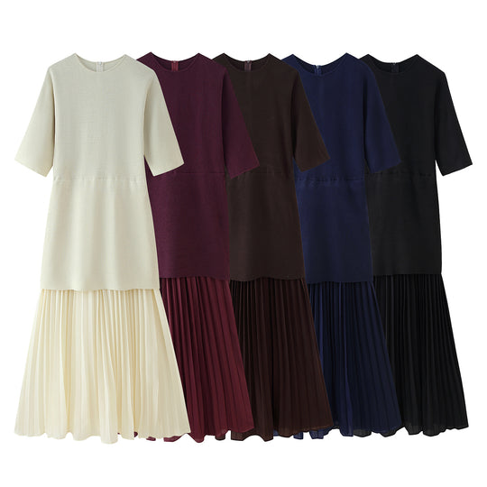 Damen Maxikleid mit hochwertigem Plisseedesign und modernem Schnitt EB