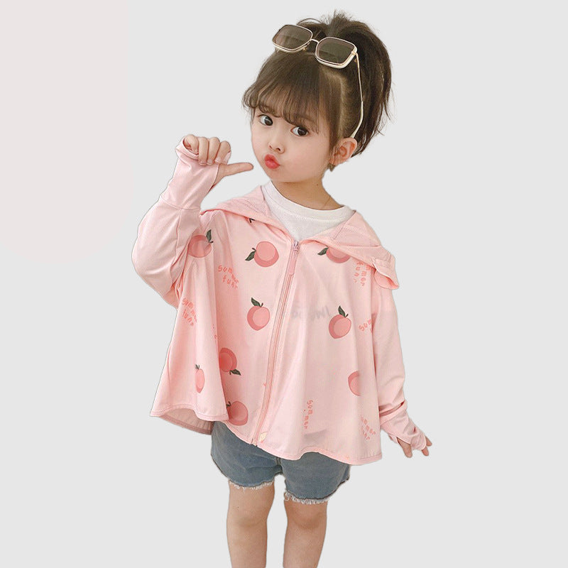 Kinder UV-Schutzjacke mit Kapuze und leichten atmungsaktiven Eigenschaften EB