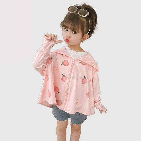 Kinder UV-Schutzjacke mit Kapuze und leichten atmungsaktiven Eigenschaften EB