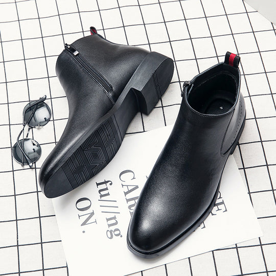 Damen Elegante Stiefeletten mit seitlichem Reißverschluss und bequemer Innensohle EB