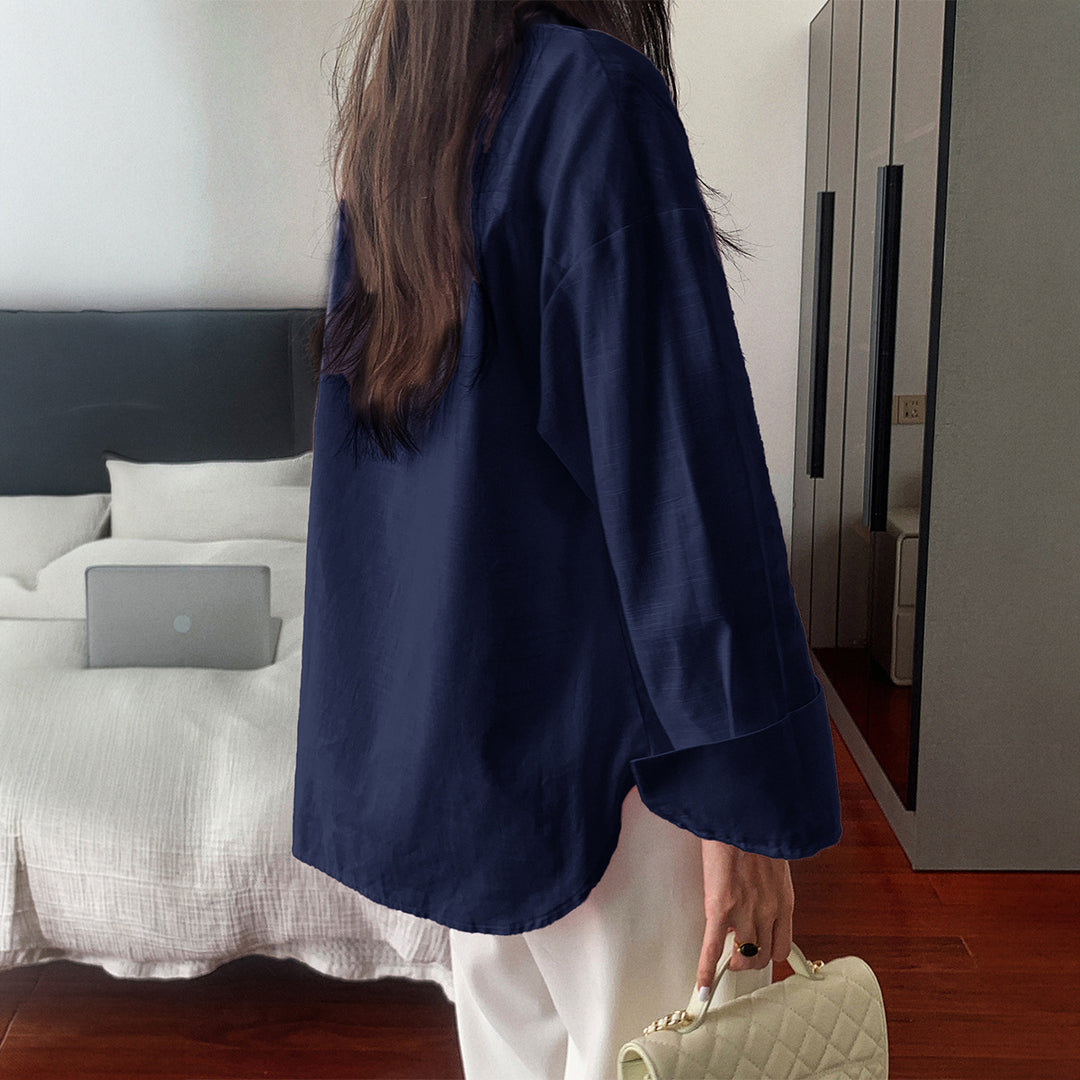 Damen nan zweiteiliges Sommer-Set aus leichtem Oversize-Hemd und ärmellosem Mini-Kleid EB