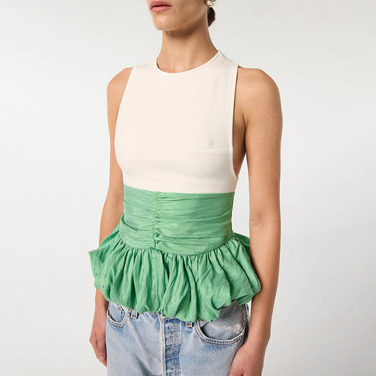 Damen Trendiges Rüschen-Top mit figurformendem Design EB