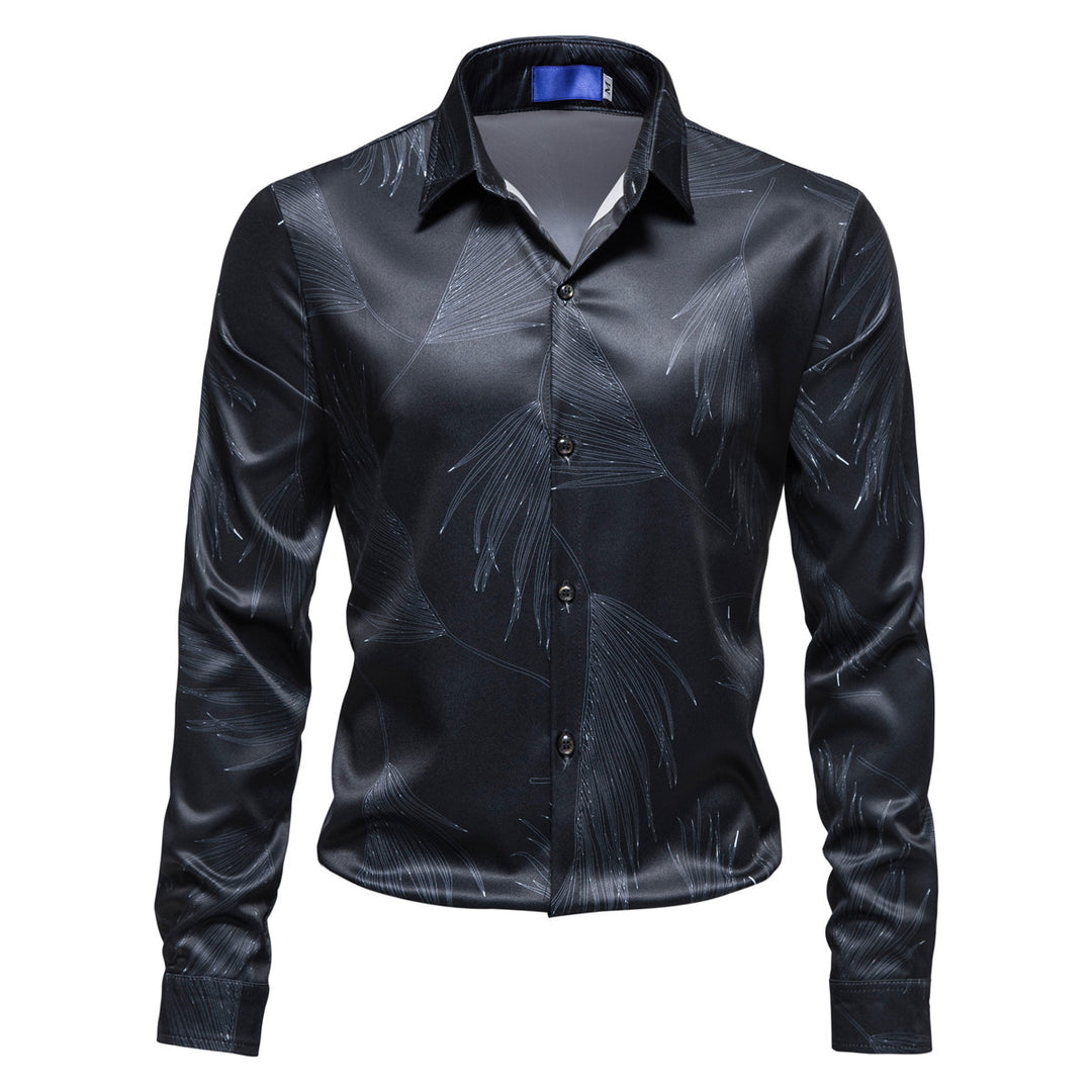 Herren Hemd mit elegantem Muster und modernem Glanz EB